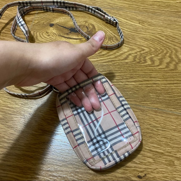 Plaid mini wallet with straps - Picture 3 of 6